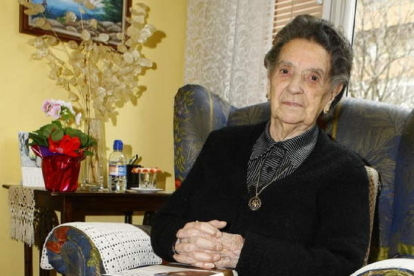 Carmen Gómez González, la persona con más edad de la Comunidad.-EL MUNDO