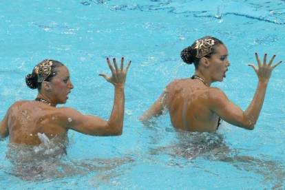 Gemma Mengual y Ona Carbonell, durante la última actuación en Río.-EFE / LAVANDEIRA JR