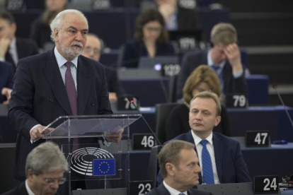 El primer ministro de Malta, Louis Grech, en el Parlamento europeo.-JEAN-FRANÇOIS BADIAS / AP