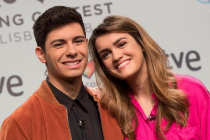 Alfred y Amaia, concursantes de Operacion Triunfo que representarán a TVE en Eurovision con Tu canción.-/ MARTA PEREZ (EFE)