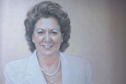 El Ayuntamiento de Valencia ha recibido el retrato oficial de la que fuera su alcaldesa durante más de dos décadas, Rita Barberá.-EUROPA PRESS