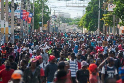 Protestas sociales en Haití en contra del Gobierno.-EFE
