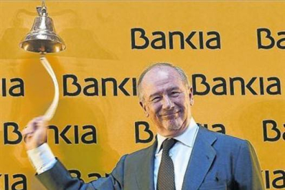 Rodrigo Rato, expresidente de Bankia, el día de la salida a bolsa.-Foto: DAVID CASTRO