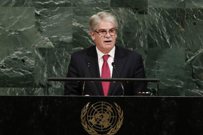El ministro de Exteriores, Alfonso Dastis, en la ONU. /-FRANK FRANKLIN II (AP)