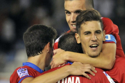 El Numancia goleaba hace un año al Tenerife en el primer partido del curso 2015-2016.-Diego Mayor