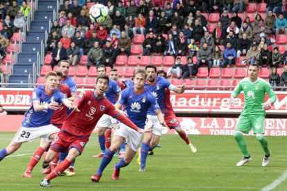 El Numancia goleaba la pasada campaña al Oviedo en el partido celebrado en Los Pajaritos.-Mario Tejedor