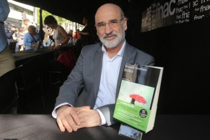 Fernando Aramburu, en  Barcelona, en la presentación de su novela Patria.-DANNY CAMINAL