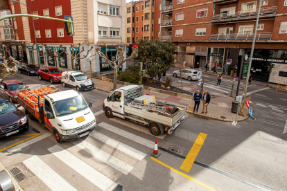 Reordenación del tráfico durante las obras de pacificación del centro de Soria. MARIO TEJEDOR
