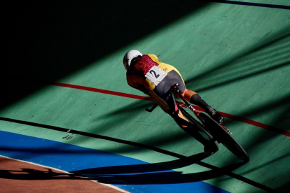 El ciclista soriano Antonio González participa en el Europeo en pista. HDS