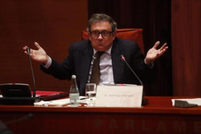 Jordi Pujol Ferrusola, en el Parlament en febrero del 2015.-JULIO CARBÓ