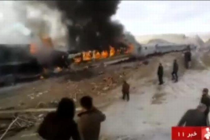 Accidente de trenes en Irán con, al menos, 40 muertos.-ATLAS
