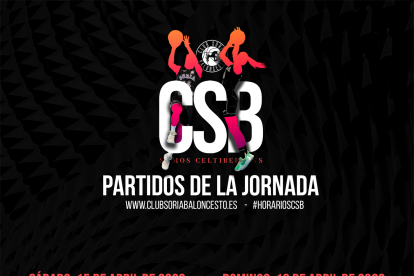 Cartel de los partidos de todos los equipos del Club Soria Baloncesto. HDS
