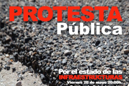 Cartel anunciador de la protesta frente a la Subdelegación del Gobierno en Soria. HDS