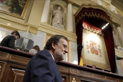 Mariano Rajoy, en el Congreso de los Diputados.-JOSE LUIS ROCA