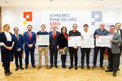 Entrega de los premios pyme del Banco Santander en Soria del año pasado.-MARIO TEJEDOR