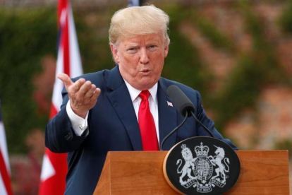 Donald Trump, en una conferencia de prensa en su visita reciente a Londres.-REUTERS / KEVIN LAMARQUE