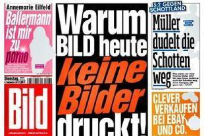 Portada de este martes del diario alemán 'Bild'.-Foto: BILD