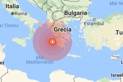 El sismo se registró a las 01.54 hora local (2254 GMT del jueves) y fue seguido aproximadamente media hora después por una réplica magnitud 5.2.-U.S. GEOLOGICAL SURVEY
