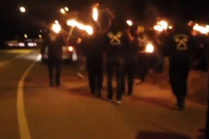 Desfile del partido neonazi NPD y la organización extremista ‘Wodans Erben Germanien’ en Nuremberg .-PATRIOTEN TV NÜRNBERG (YOUTUBE)