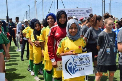 Equipo femenino de fútbol en Marruecos.-BEATRIZ MESA