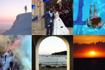 Las mejores imágenes de #EPmomentosdefelicidad del 2016 por los usuarios, de derecha a izquierda y de arriba a bajo: @elenavivesvela, @marcrecio, @osson, @dicalp, @xelar y @ernestsls.-INSTAGRAM