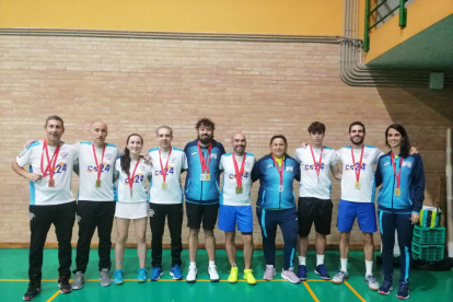 Los medallistas sorianos en el Regional del pasado fin de semana. HDS