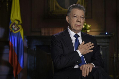 Santos asegura en su despedida que el mayor logro de su Gobierno fue la paz con las FARC.-EFRAÍN HERRERA