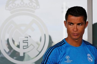 Cristiano Ronaldo, en la ciudad deportiva de Valdebebas.-REUTERS / ANDREA COMAS