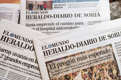 Algunas de las 362 portadas de HERALDO-DIARIO DE SORIA en 2022. Feliz 2023 y que llegue cargado de buenas noticias. A.C.