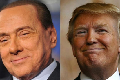 Berlusconi y Trump.-AFP / TIZIANA FABI