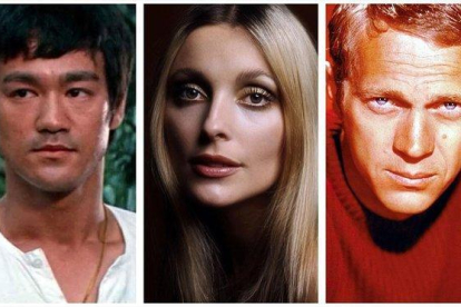 Bruce Lee, Sharon Tate y Steve McQueen.-