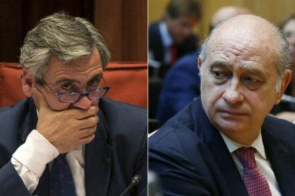 El exdirector de la Oficina Antifrau Daniel de Alfonso y el ministro del Interior en funciones, Jorge Fernández Díaz.-