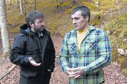 Jordi Évole, con el arrepentido Iñaki Rekarte, durante la grabación del programa que se emite esta noche.-Foto: ATRESMEDIA