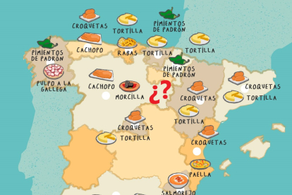 Mapa gastronómico según las preferencias de los usuarios de Glovo. GLOVO