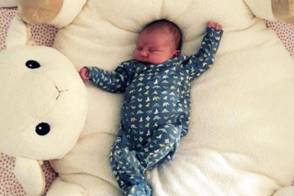 En la instantánea que ha publicado Olivia Wilde en Instagram, se puede ver a su segunda hija, Daisy Josephine, durmiendo sobre un gracioso colchón en forma de oveja.-INSTAGRAM