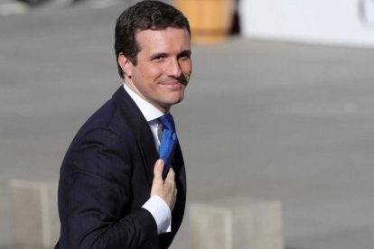 Pablo Casado llega al Congreso.-JUANJO MARTÍN / EFE