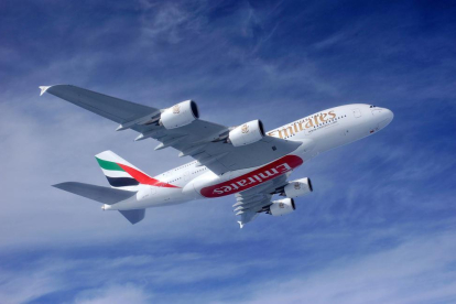 El A380 de Emirates.-EL PERIÓDICO