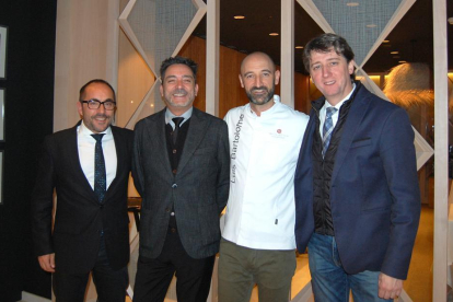 Luis Rey, Javier Friera, Luis Bartolomé y Carlos Martínez, ayer en la presentación de las jornadas en el hotel NH de Madrid.-HDS