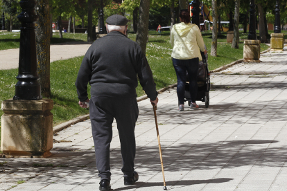 Anciano en un paseo por la capital.-MARIO TEJEDOR