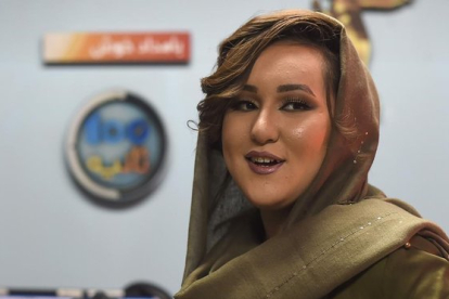 Zahra Elham, primera mujer ganadora de New star en Afganistán.-WAKIL KOHSAR (AFP)