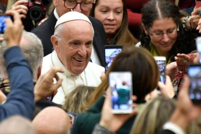 El papa Francisco este miércoles en el Vaticano.-AFP / ANDREAS SOLARO