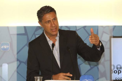 El candidato del PPC, Xavier García Albiol durante una rueda de prensa.-TONI GARRIGA / EFE