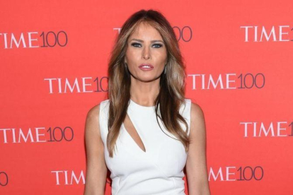 Melania Trump posando en el photocall de la gala TIME en 2016.-EVAN AGOSTINI