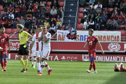 El Numancia jugará su próximo compromiso liguero el domingo en Cádiz tras empatar en casa con el Real Mallorca.-VALENTÍN GUISANDE