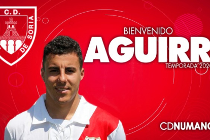 Diego Aguirre puede jugar de lateral y de extremo izquierdo. CD NUMANCIA