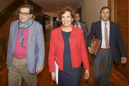 La consejera de Cultura, García Cirac, junto a  José Rodríguez y Javier Ramírez-Ical