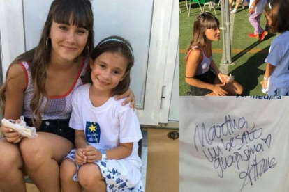 Aitana junto a la pequeña Martina.-TWITTER (AIIITANACF)