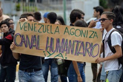 Los venezolanos exigen la renuncia a la presidencia de Nicolás Maduro.-AFP