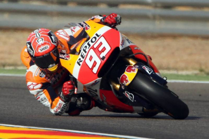 Marc Márquez (Repsol Honda Team) durante la tercera sesión de entrenamientos.-EFE