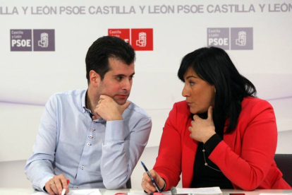 El secretario autonómico del PSOE, Luis Tudanca; y la secretaria de Organización, Ana Sánchez-Ical